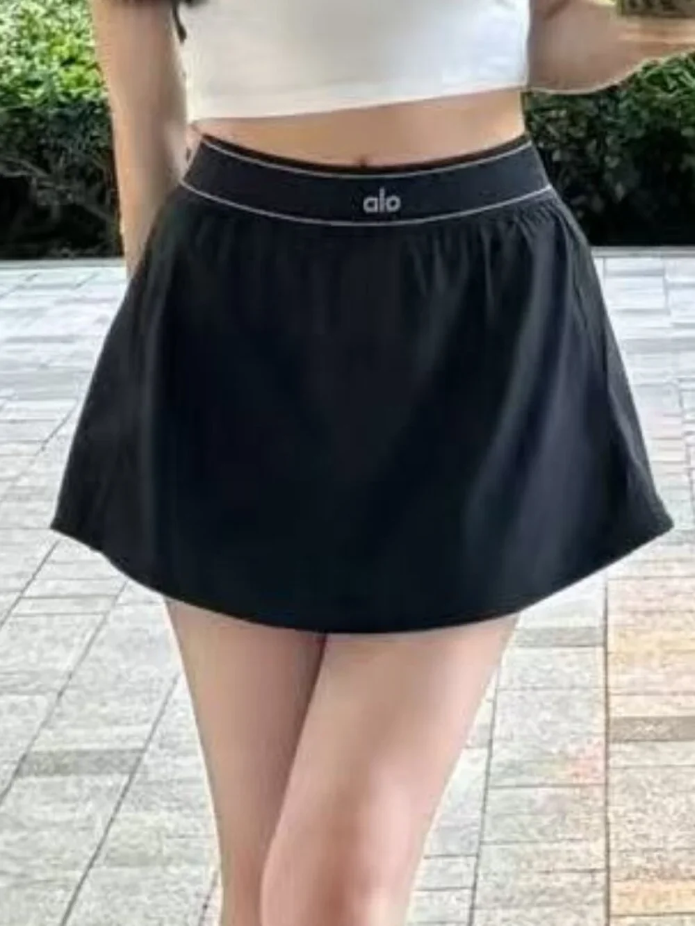 New ALO Yoga Black Match Point Tennis Skirt🌿Daily & Activewear & Minimalist🥰